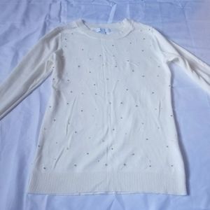 New York & Company Women's Sweater with beads size extra small